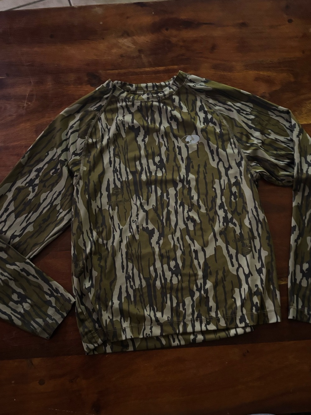 Mossy Oak Kids Long-Sleeve Camo Tee - Olive Green & Tan
